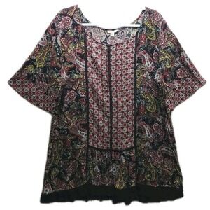 Paisley Tunic Top XL Boho Hippie Festival Travel Fairy Witchy